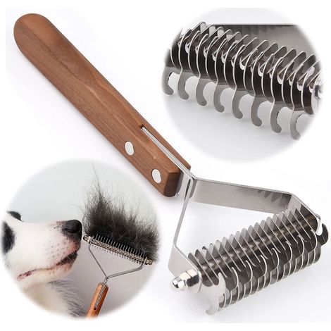 Coat King Cepillo para perros y gatos, peine para mascotas, rastrillo desenredante que reduce drásticamente la pérdida de cabello (1/5)