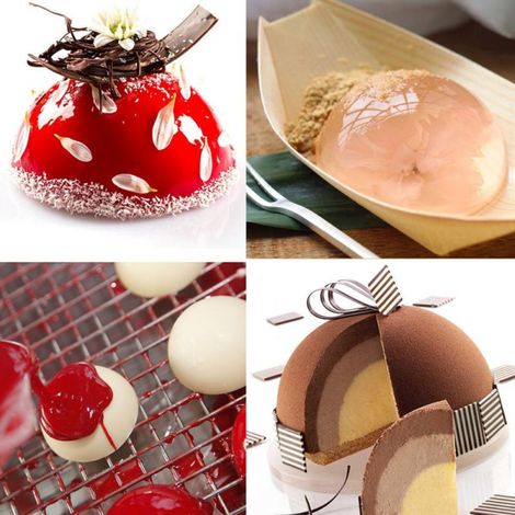 Moule en silicone hémisphérique 6 cavités pour chocolat, gâteau, pudding et gelée - Outil de cuisine non toxique