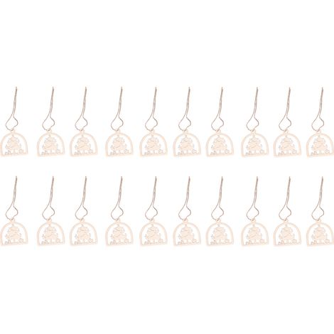 Lot de 2 ornements suspendus en buis creux, petits objets décoratifs artisanaux pour la décoration des fêtes