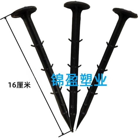 Private Label-Swanew – Lot de 200 ancres de terre 16 cm – Plastique PP noir – Fixation sur sol dur – Résistant aux UV et intempéries – Installation facile sans marteau