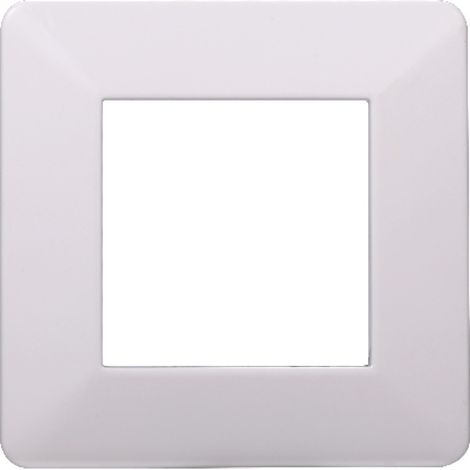 Placca compatibile Vimar Plana 2 moduli plastica colore bianco Ettroit EV83201