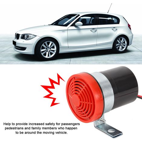 Avertisseur sonore de recul 12V 105dB pour voiture, klaxon de marche arrière, buzzer universel (1/5)