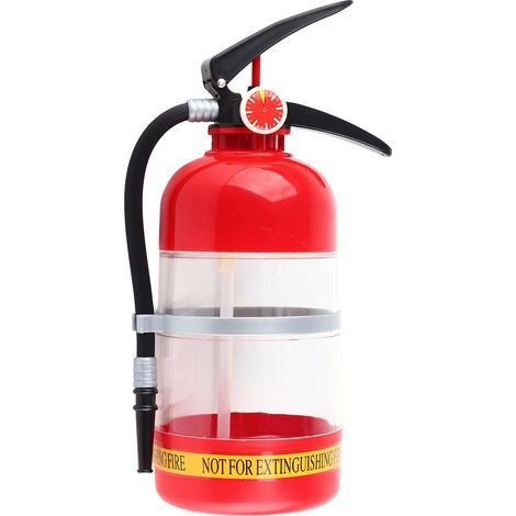 Distributeur de bière boissons, Distributeur de vin d'alcool de boisson de boisson de 2L, Verseur de vin de whisky de bière en plastique rouge de pompe avec la forme d'extincteur pour Bar Maison (1/5)