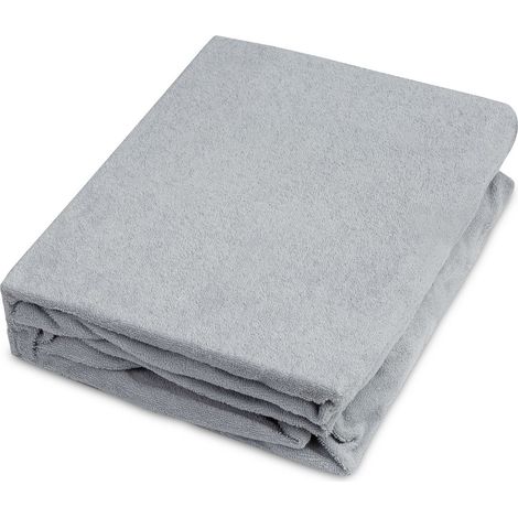 Frottee-Spannbettlaken grau 140x70 (1/2)