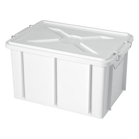 CONTENITORE CON COPERCHIO CM. 40X30X22H BIANCO mod. BOX GIGANPLAST (1/3)