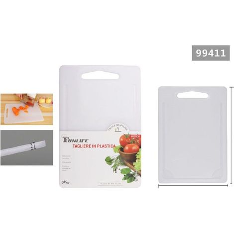Kaela - Tagliere In Plastica Con Canale Scanalatura 44x29x0.8cm Per Verdure Frutta 99411 - (1/3)