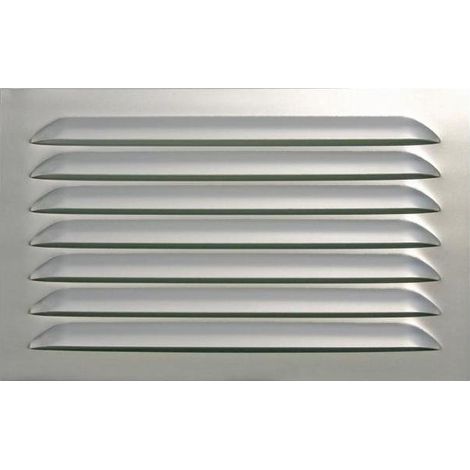 Grille en aluminium anodisé non percée sans moustiquaire 400 x 250 mm (1/2)