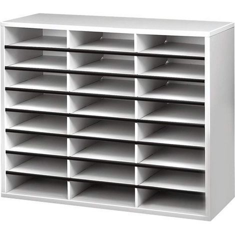Fellowes 25041 Organizzatore con 24 Compartimenti, Legno, Grigio (1/4)
