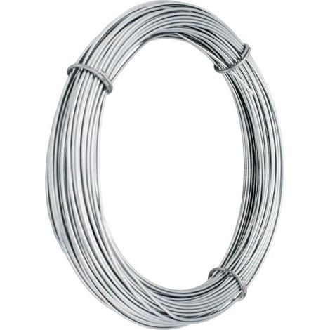 WURKO alambre galvanizado n6 1 kg 108 m , Rollo de alambre galvanizado de 1 kg Fabricado en metal galvanizado de alta calidad Excelente protección contra la corrosión y a l (1/3)