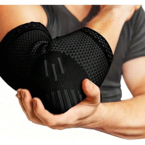 1 Bracelet de coude pour tendinite et épicondylite du tennis : manchon de compression pour golfeurs, personnes atteintes d'arthrite ou de bursite - Soulage la douleur lors d'entraînement et de muscula (1/5)