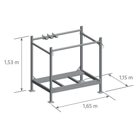 DUARIB - Rack de stockage pour cadres verticaux - acier galvanisé