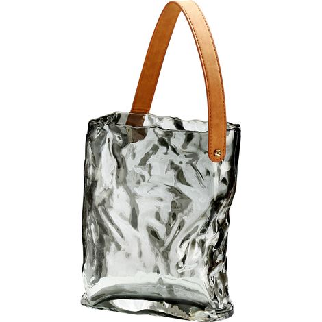 Vase sac à main verre couleur originale bocal poisson verre fait main (1/5)