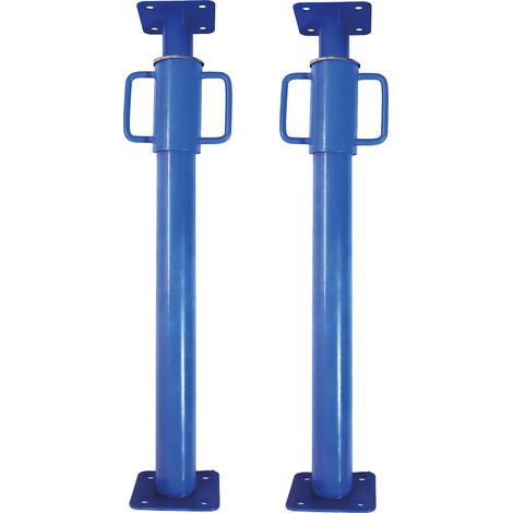 Bituxx 2x Baustütze 100-180 cm bis 1600 kg, verstellbare Montagestütze, Deckenstütze aus Stahl, Baustempel, Teleskopstütze für Trockenbau, Renovierung und Montage (1/5)