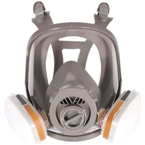 Maschera respiratoria integrale 6800, casco di protezione per il viso per verniciatura, vapori organici e polveri, due tipi di connettori