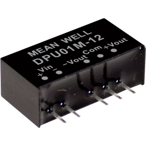 Module convertisseur CC/CC Mean Well DPU01N-12 Nbr. de sorties: 2 x 42 mA 1 W 1 pc(s) Q121532 (1/2)