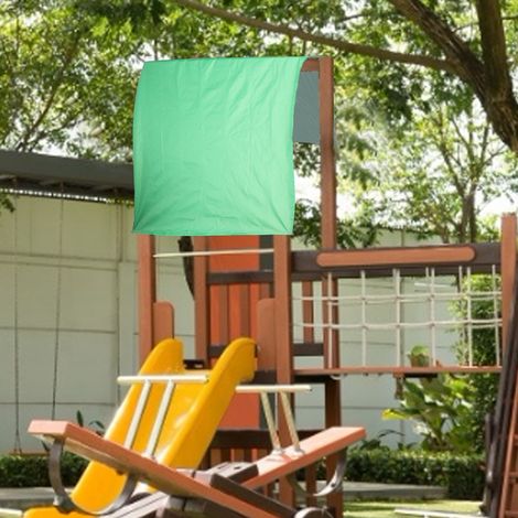 Auvent de balançoire extérieure, aire de jeux, toit, bâche imperméable de rechange, pare-soleil (vert) (1/5)