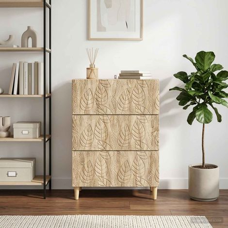 vidaXL Mobile con Cassetti Rovere Sonoma 66 x 34,5 x 90 cm (1/5)