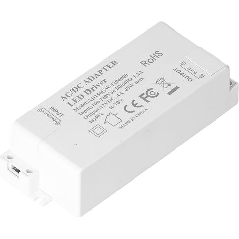 LED-Treiber DC12V 4A 48W LED-Transformator Lampen-Netzteil Transformator für Haushalt AC100‐240V (1/5)