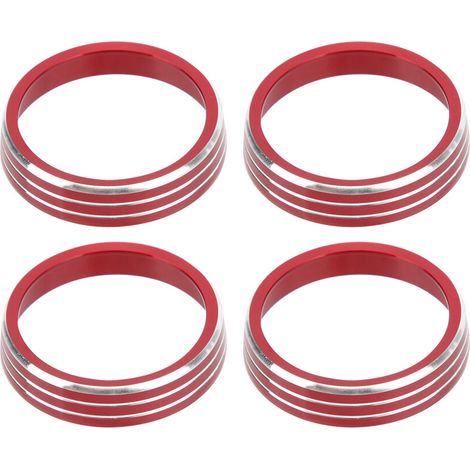 Geeignet für Armaturenbrett-Zierringsets, langlebig, staubdicht und kratzfest, einfach ohne Bohren zu montieren, mit Kleberückseite, Knöpfe aus Aluminiumlegierung.