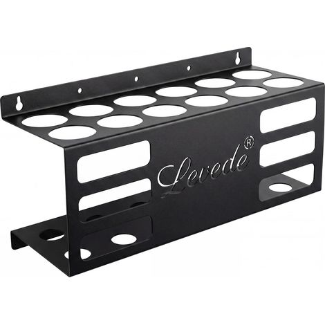 Levede Silicone Tube Holder 12 Hole Carbon Steel Wall Mount Garage Van Black (1/5)