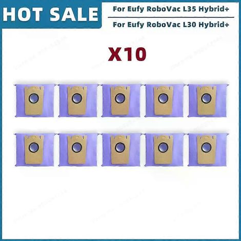 S'applique aux aspirateurs robots Eufy RoboVac L35 Hybrid+ et LR30 Hybrid+ : pièces de rechange, accessoires, chiffon de nettoyage et sac à poussière (ensemble D). (1/5)