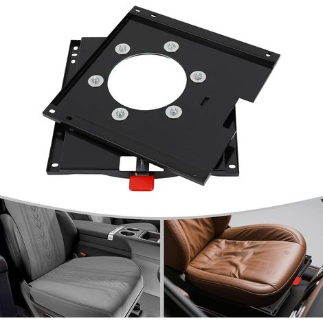 Base pivotante à 360° - Console rotative universelle - 48 x 48 cm - Pour Fiat Ducato X250, Citroën Relay et Peugeot Boxer (siège conducteur) (1/5)