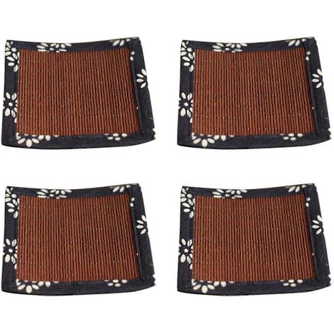 Dessous de verre en bambou A-Bamboo Mat, dessous de tasse en bambou pour boissons, sous-verres pour boissons-- (1/5)