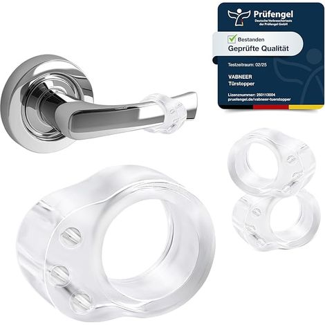 butées de porte en PVC en silicone pour protéger l'intégrité des murs et des meubles (transparent) (1/5)