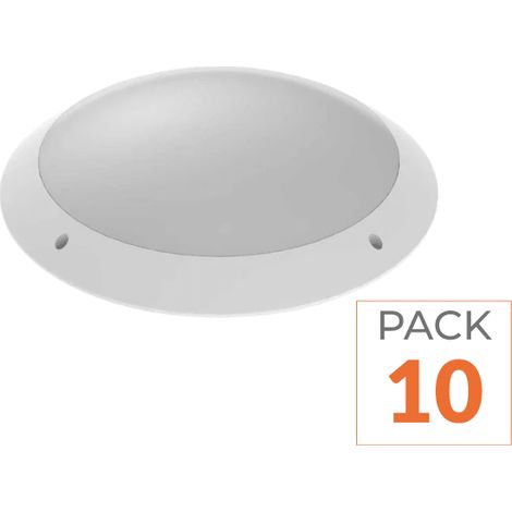Hublot LED IP65 IK10 ø30 cm pour 2 Ampoules E27 - Pack de 10 - SILUMEN (1/2)