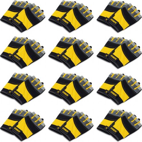 12 Paar DeWalt fingerlose Arbeitshandschuhe Gr. 10 Handschuhe fingerfrei Grip DPG213L