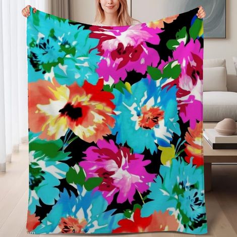 Couverture de lit en polaire, microfibre douce et confortable légère pour le printemps, décoration intérieure stylée, cadeau parfait pour femmes et hommes, 6080 pouces (1/4)