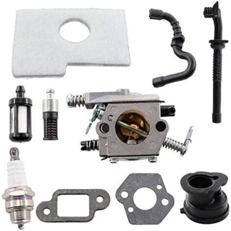 Carburateur avec joint Filtre à air Filtre à essence Tuyau à essence pour Tronçonneuse Stihl 017 018 MS170 MS180 MS 170 MS 180 Tronçonneuse Pièces de rechange 1130 120 0608 (1/5)