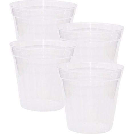 Macetas transparentes de 18 cm para vivero – Con orificios de drenaje – Para plántulas, esquejes u orquídeas – Plástico resistente – Juego ideal