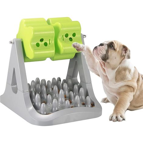 Mangeoire Lente Pour Animaux De Compagnie, Distributeur Interactif De Nourriture Pour Chiens En ABS Pour Rouler Et Tomber des Collations Pour Chiens Intelligents De Petite, Moyenne Et Grande Taille (2 (1/5)