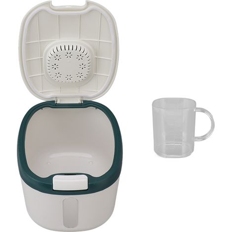 Boîte de Rangement pour Riz Airtight avec Fenêtre Transparente - Résistante aux Insectes et Sans Odeur pour Céréales, Sucre, Farine (5kg/11.0lb) (1/5)