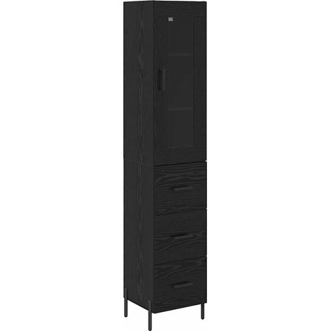Maison Exclusive - Alacena Roble Negro 34,5 x 34 x 180 cm Madera