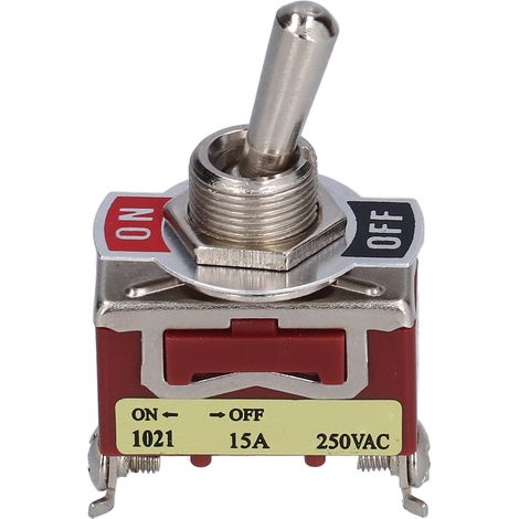 20 interrupteurs à bascule à 3 broches et 2 vitesses, à verrouillage automatique, connexion par vis, 250 V CA, 15 A (1/5)