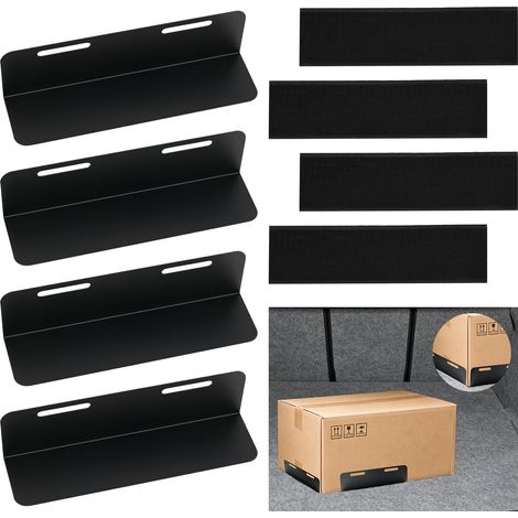 Attaches Velcro pour coffre, lot de 4 attaches pour bagages dans le coffre (1/5)