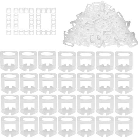 100 Pièces Croisillon Carrelage Autonivelant Croisillon Carrelage Croisillon Autonivelant 2 mm Kit Joint Carrelage Système de Nivellement des Carreaux pour Carrelage Carrelage Sol Carreaux de Mur (1/5)
