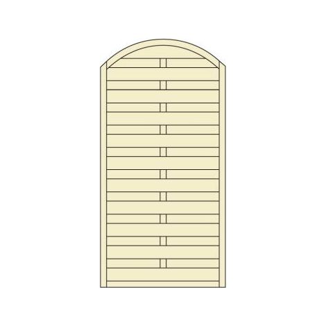 Dichtzaun mit Leimholzbogen R.45x45mm, B90xH180/160 cm