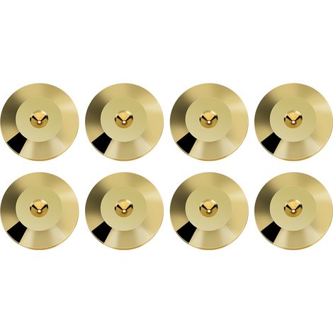 8 Pièces 25 x 4mm Pieds Anti-Vibration Universaux Cuivre pour Enceintes, Disques Isolants Dorés (1/5)