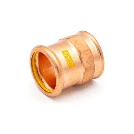PrimaPress Copper Pressfit Gas Coupler 35x1" - WRAS Approved (1/3)