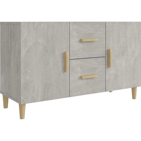 Maison Exclusive - Credenza Grigio Cemento 100x36x60 cm in Legno Multistrato (1/5)