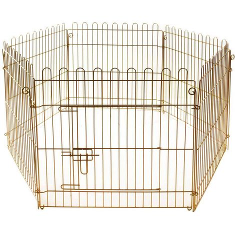 Clôture métallique galvanisée pour rongeurs composée de 6 panneaux amovibles (1/3)