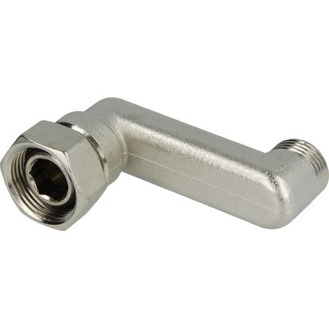 Raccord à visser excentrique en S 1/2'' x écrou à chapeau 3/4'' 60 mm