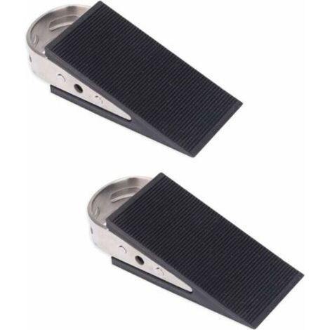 Tope y cuña para puerta, cuña para puerta, 2 cuñas para tope de puerta, cuña inferior de goma para puerta, tope antideslizante para puerta, tope de cuña resistente para puerta para el hogar y la ofici