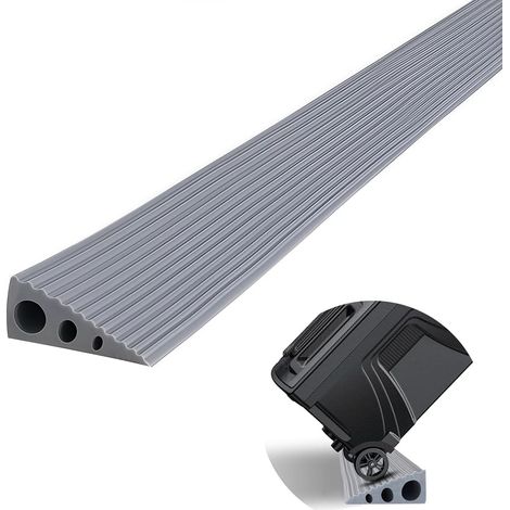 Rampe de seuil de Porte Profil de Transition Autocollant 90x7x3 cm  Convient pour les aspirateurs robots, poussettes, chariots, déambulateurs et scooters électriques via rampes de seuil. (1/5)