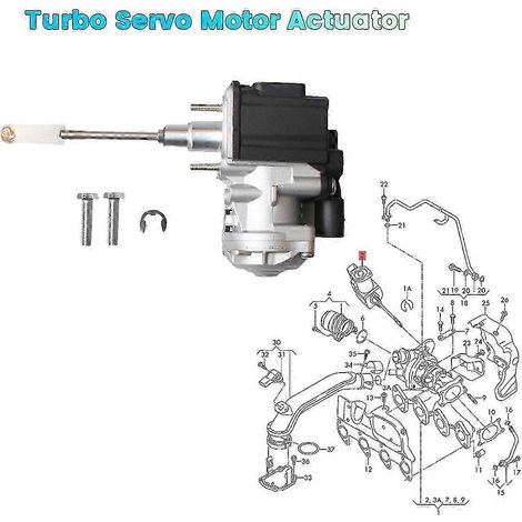 Actuador electrónico de turbo 03F145725G 03F145701F para Seat A1 A3 1.2T 03F145701G Boost TurbochargeBlack Silver SZRH AV (1/4)