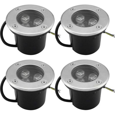 4 Stück 3W IP65 LED Einbaustrahler für den Außenbereich, rund, 270 Lumen, warmweiß, für Terrasse, Gartenweg, Garage usw. (1/5)