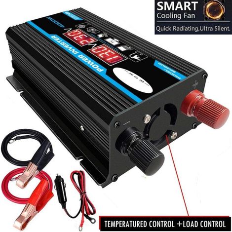 Onduleur 4000w 12v à 220v / 110v LED Car Power Inverter Converter Chargeur Adaptateur Dual USB Voltage Transformer Onde sinusoïdale modifiée 12V-220V NPTERBL (1/3)
